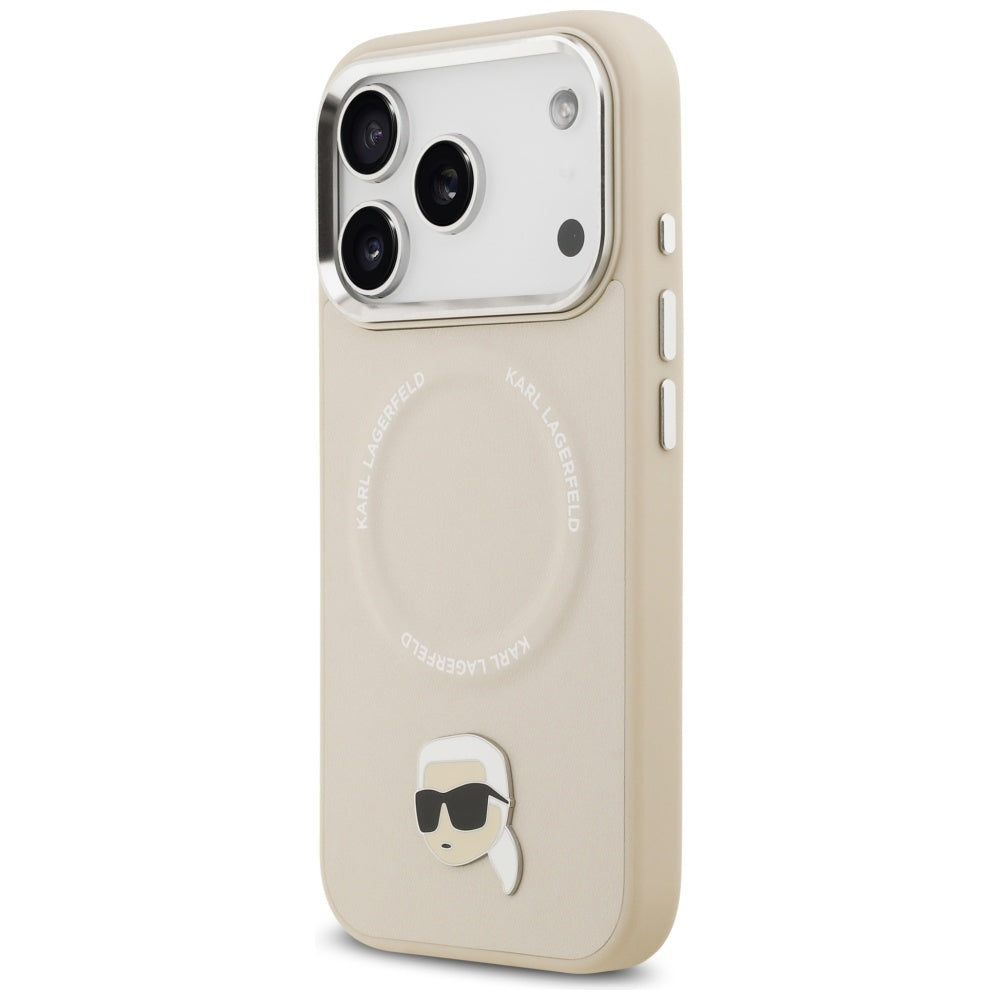 MagSafe Case for Apple iPhone 17 Pro, Karl Lagerfeld, Karl Pin, Beige