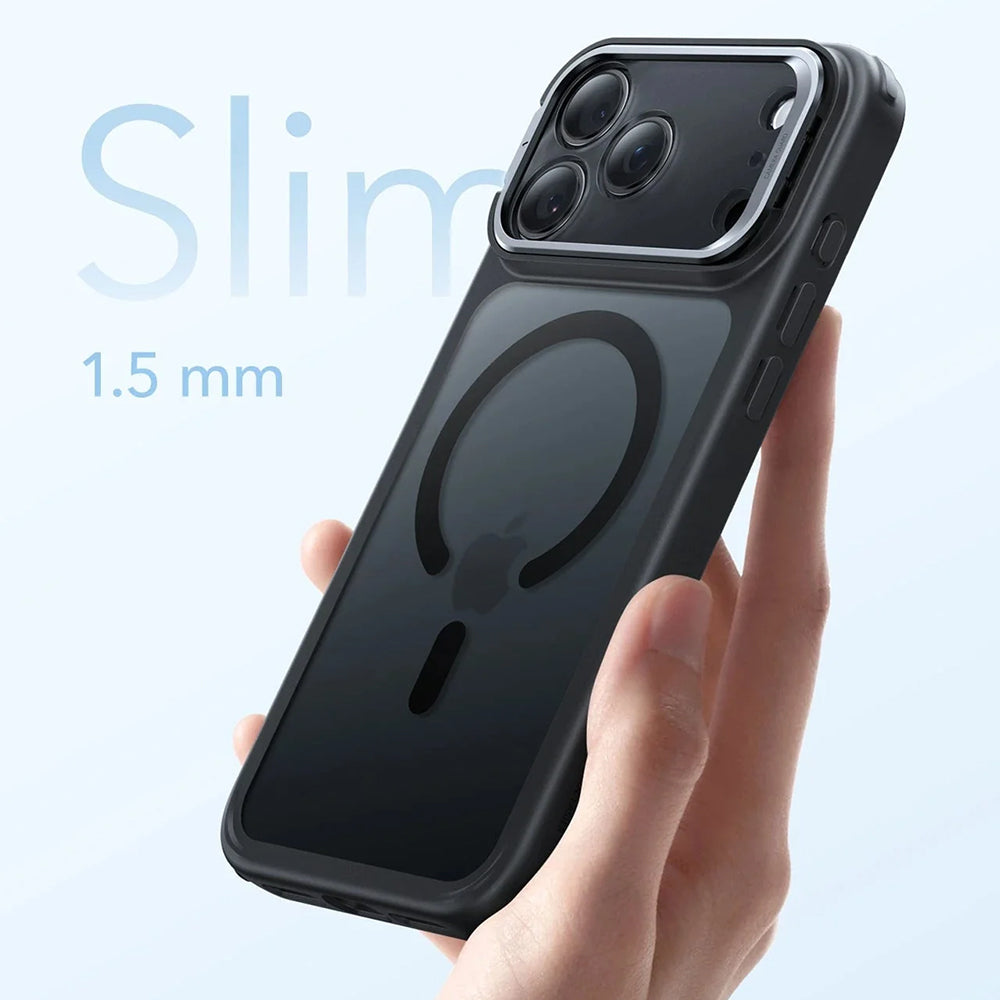 Coque MagSafe pour Apple iPhone 17 Pro Max, ESR, Classic Hybrid Kickstand, Noir Satiné