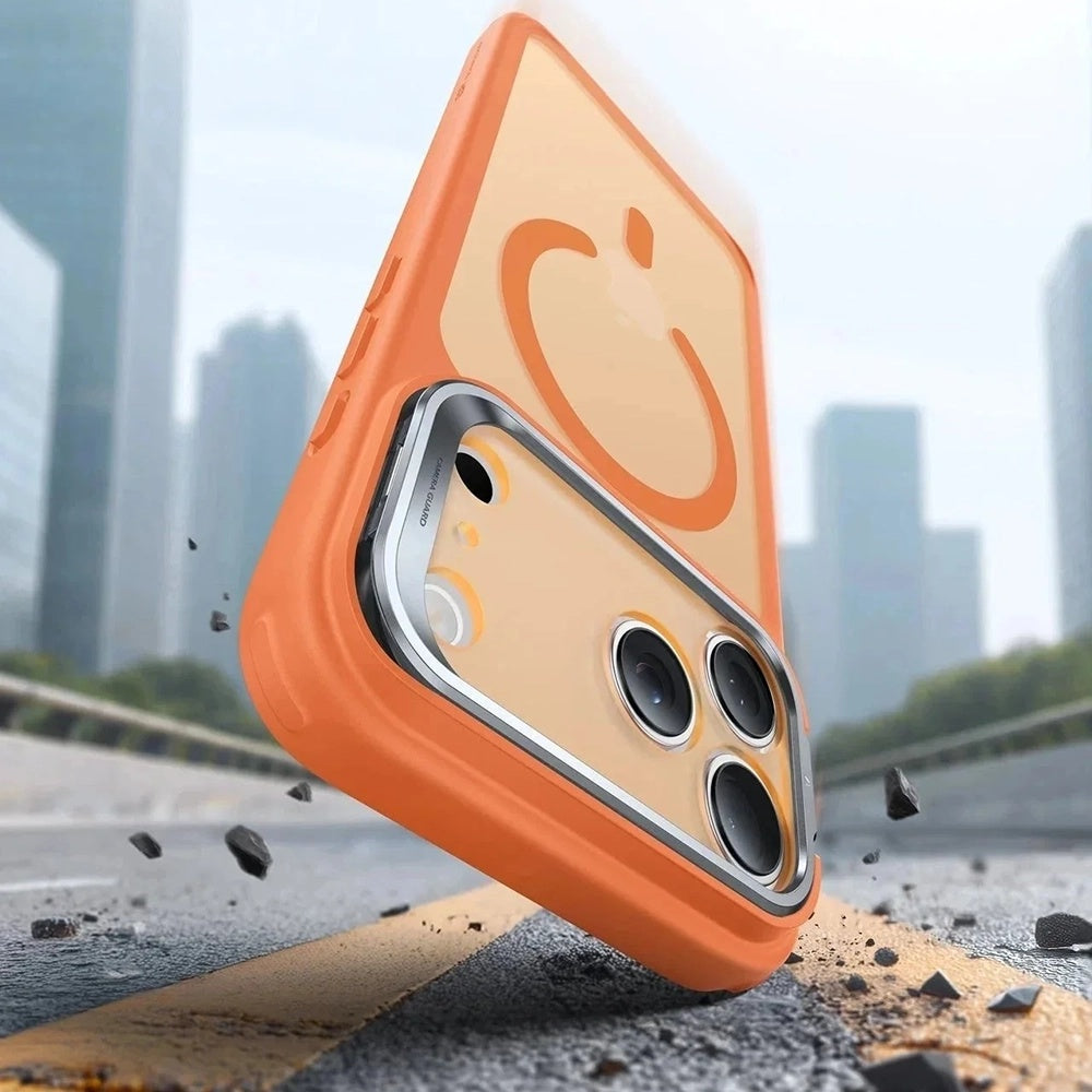 Coque MagSafe pour Apple iPhone 17 Pro Max, ESR, Classic Hybrid Kickstand, Orange Satiné