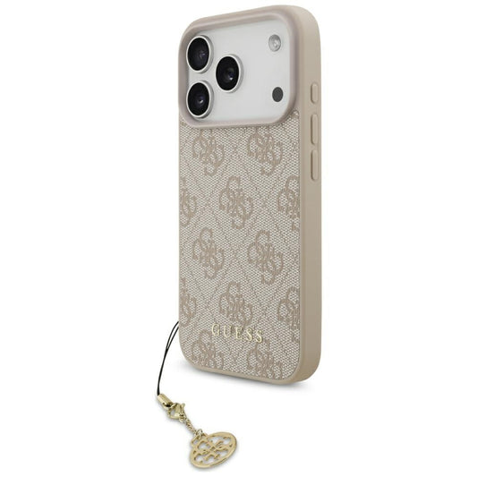 Coque MagSafe pour Apple iPhone 17 Pro Max, Guess, 4G Charm Cradle, Rose.