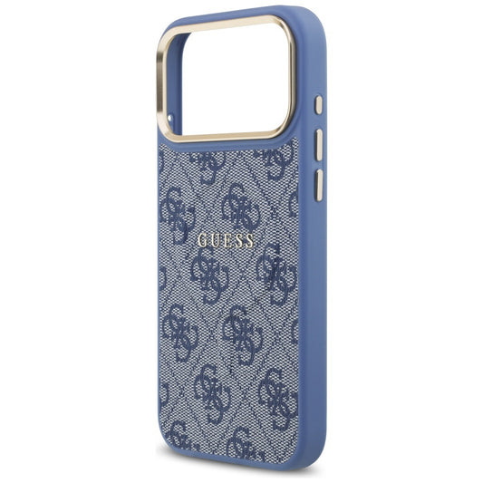 Coque MagSafe pour Apple iPhone 17 Pro Max, Guess, 4G Classic, Bleue