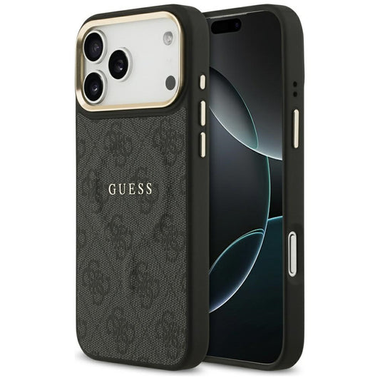 Coque MagSafe pour Apple iPhone 17 Pro Max, Guess, 4G Classic, Noire