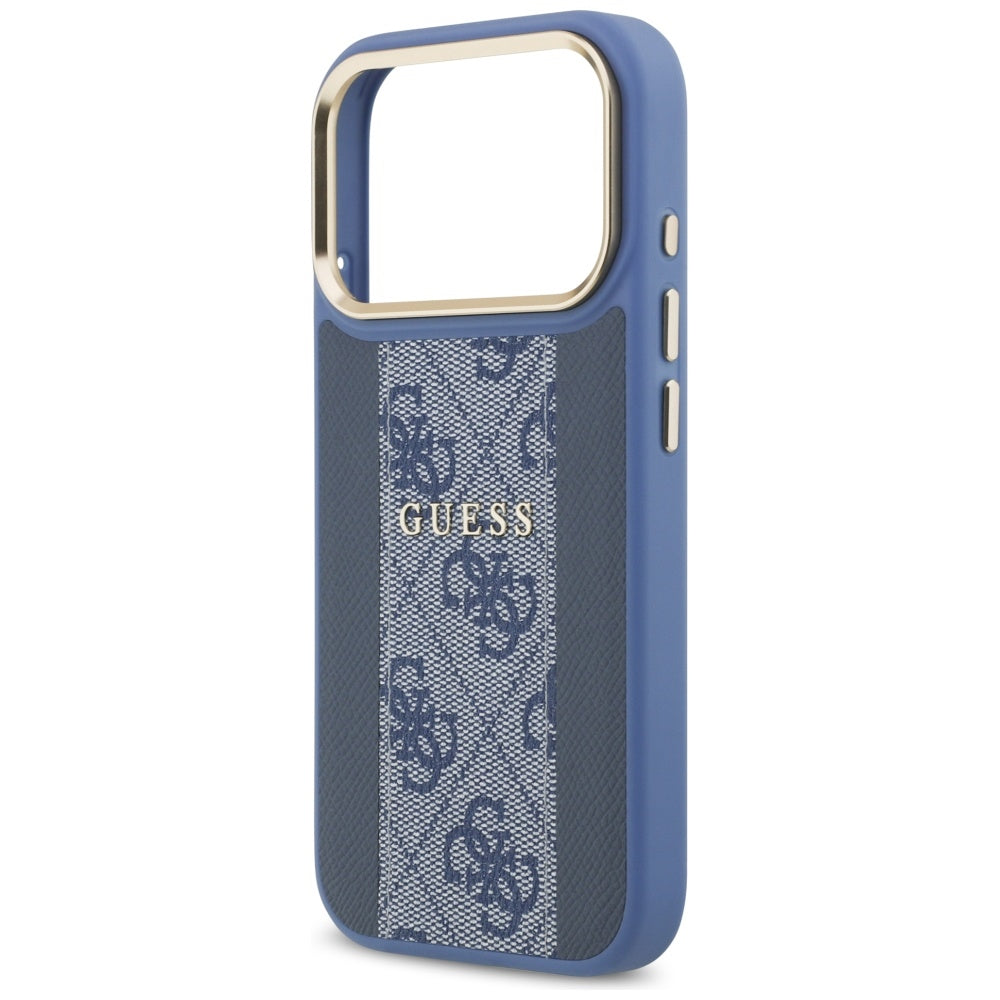 MagSafe Hülle für Apple iPhone 17 Pro Max, Guess, 4G Stripe, Blau