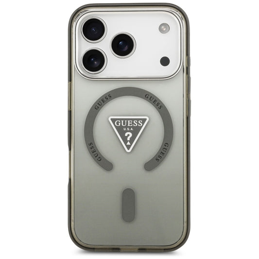 Étui MagSafe pour Apple iPhone 17 Pro Max, Guess, logo triangle dégradé IML, Kaki
