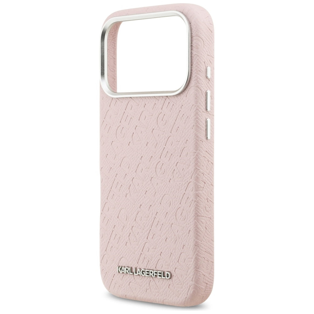 MagSafe Hülle für Apple iPhone 17 Pro Max, Karl Lagerfeld, FW Stamped Karl, Rosa