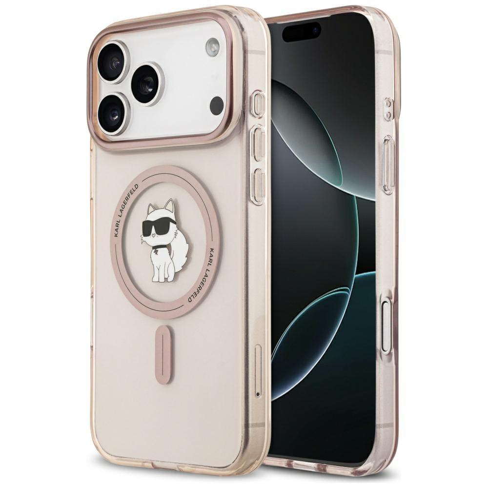 MagSafe Hülle für Apple iPhone 17 Pro Max, Karl Lagerfeld, IML Choupette, Rosa
