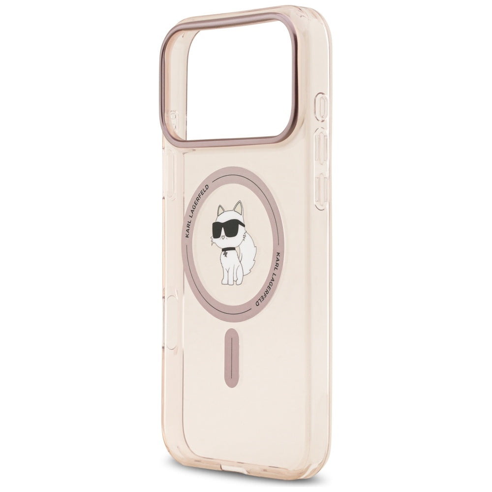 MagSafe Hülle für Apple iPhone 17 Pro Max, Karl Lagerfeld, IML Choupette, Rosa