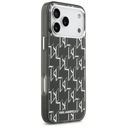 Étui MagSafe pour Apple iPhone 17 Pro Max, Karl Lagerfeld, IML KL Monogram, Noir