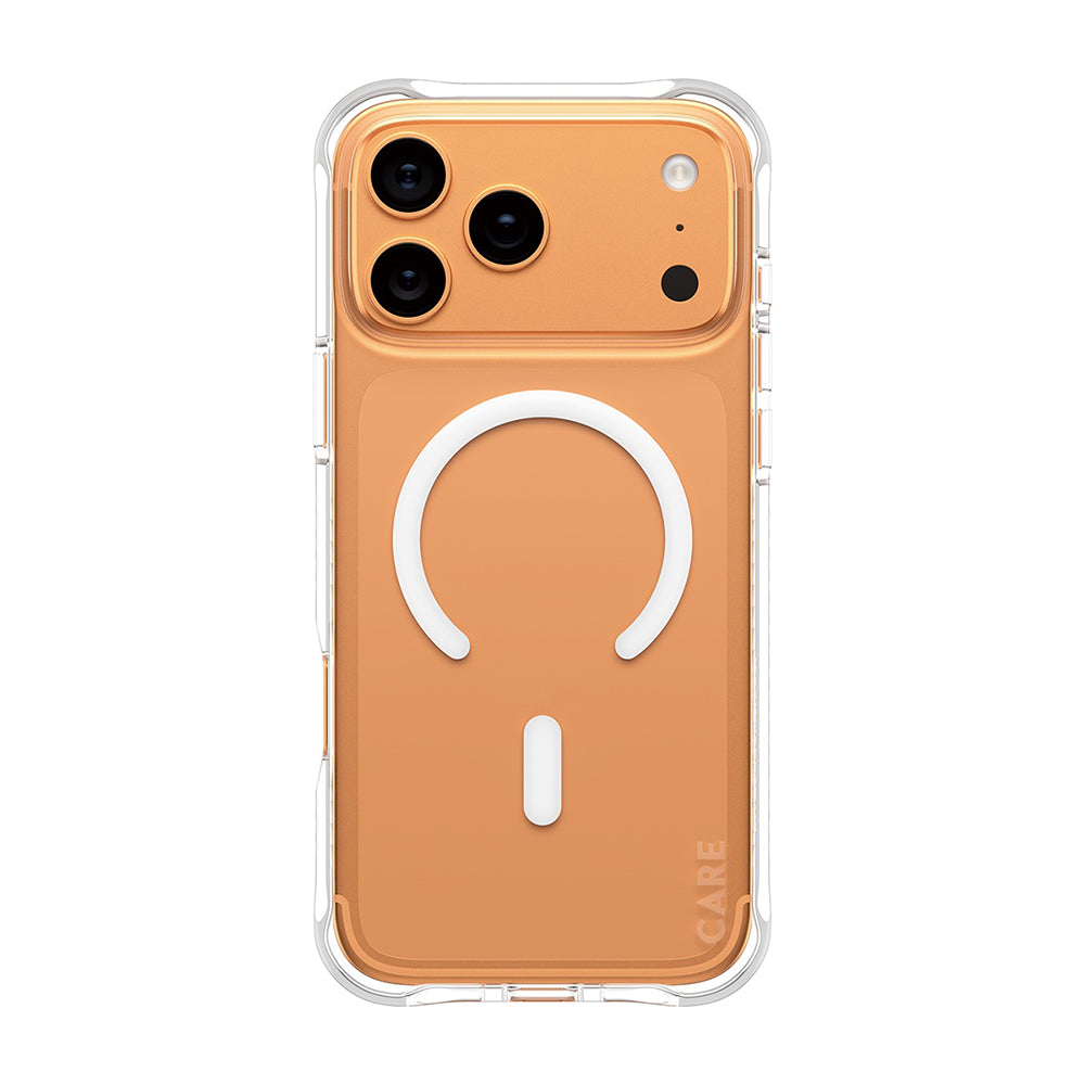 Coque MagSafe pour Apple iPhone 17 Pro Max, PanzerGlass, Care Fashionable, Transparente Blanche