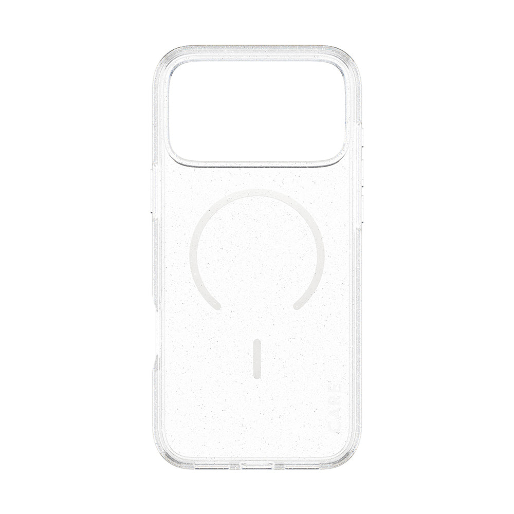 Coque MagSafe pour Apple iPhone 17 Pro Max, PanzerGlass, Care Urban Explorer Star Lit, Transparente Blanche