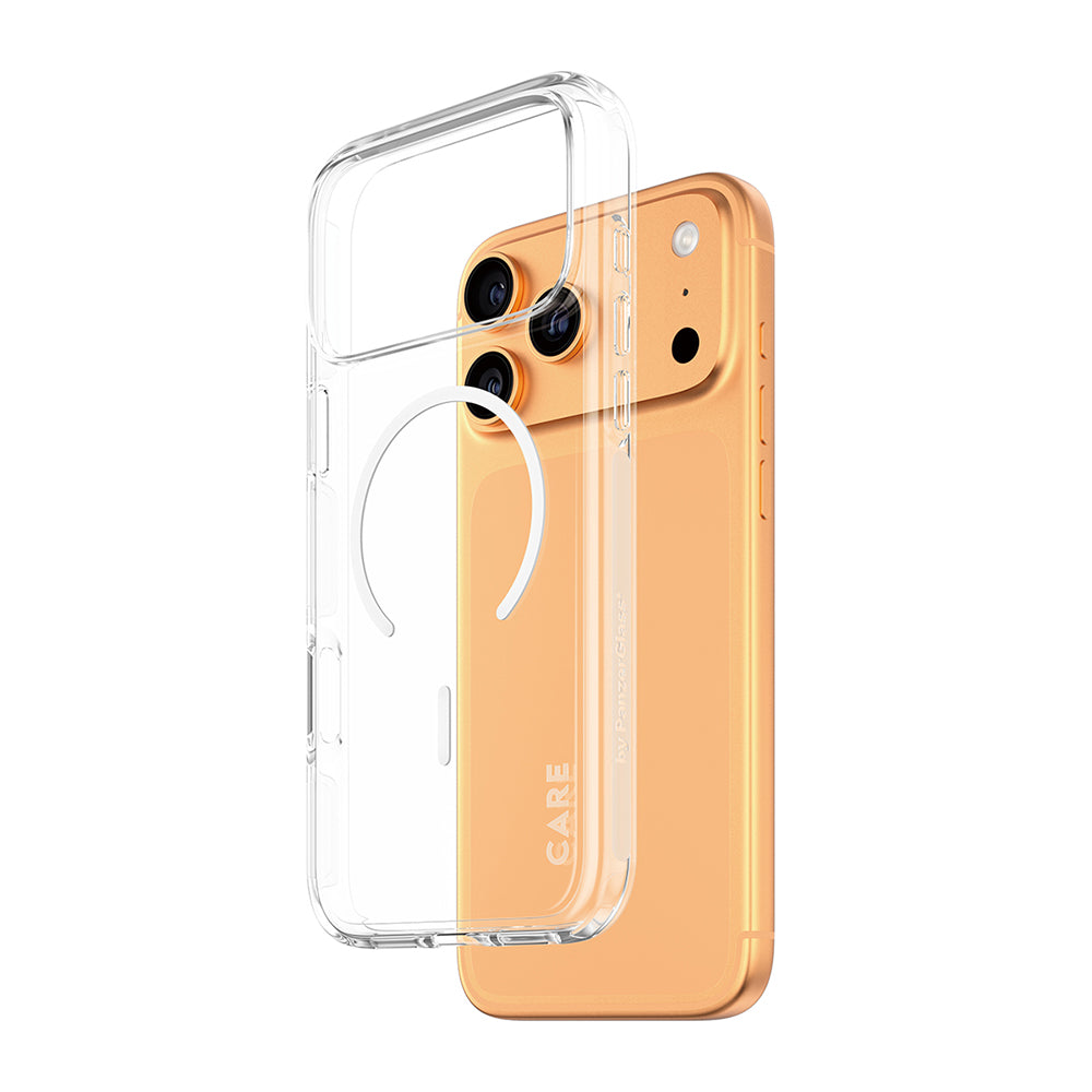 Coque MagSafe pour Apple iPhone 17 Pro Max, PanzerGlass, Care Urban Explorer, Transparente Blanche