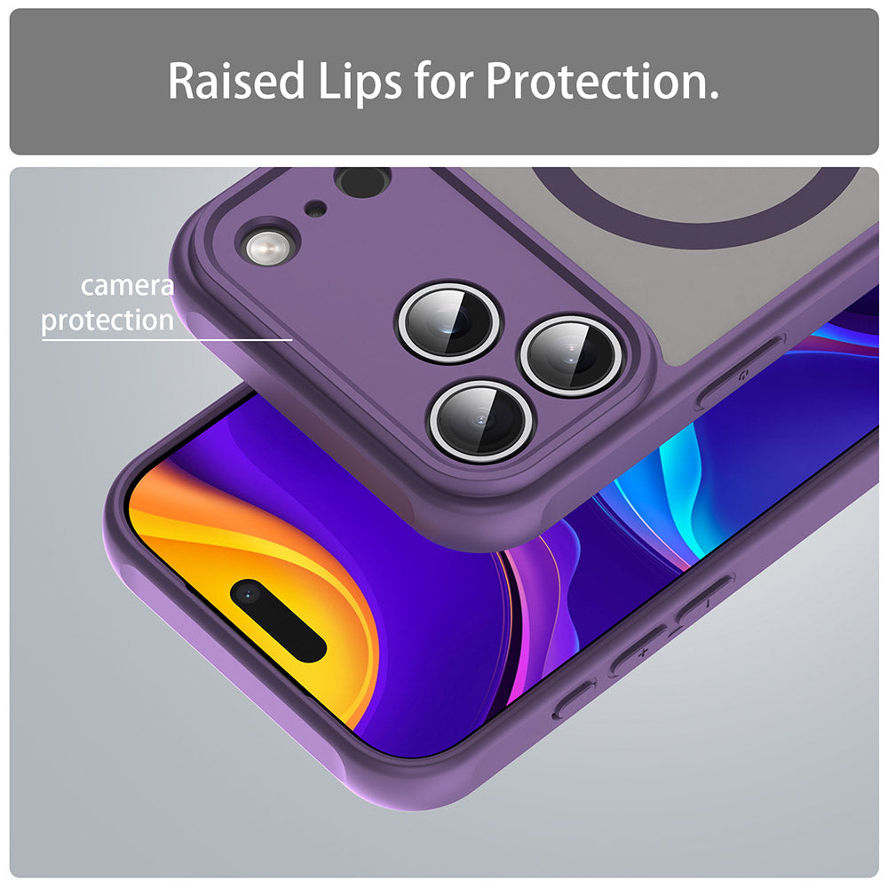 Coque MagSafe pour Apple iPhone 17 Pro Max, Techsuit, HaloFrost II, Mauve