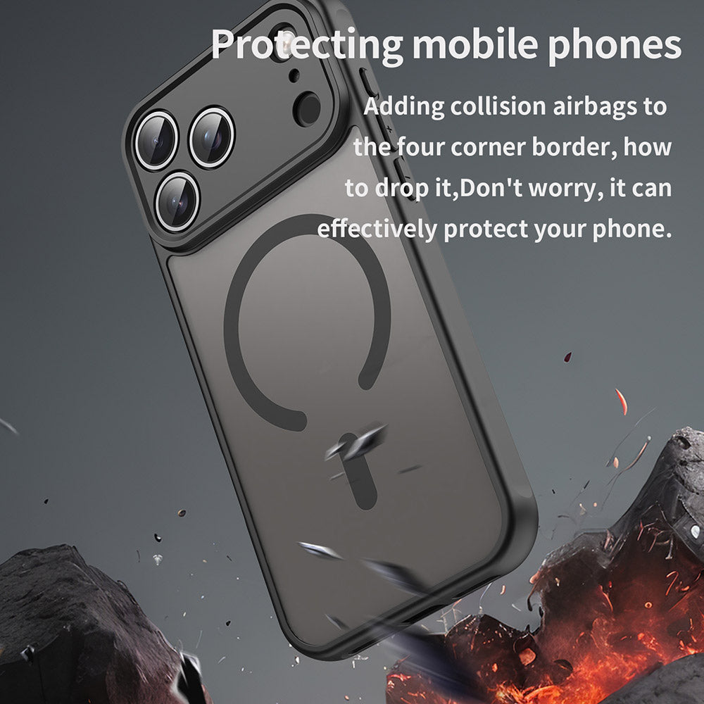 Coque MagSafe pour Apple iPhone 17 Pro Max, Techsuit, HaloFrost II, Noire