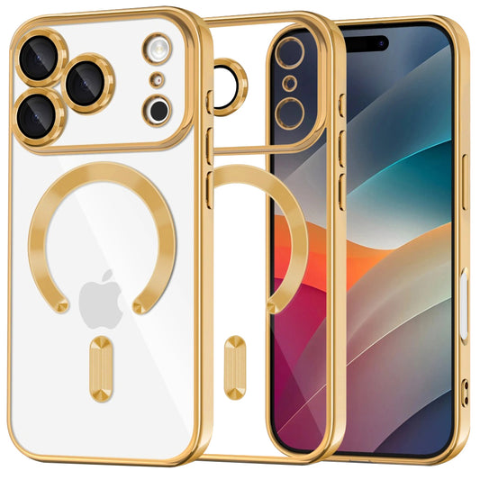 Étui MagSafe pour Apple iPhone 17 Pro Max, Techsuit, Luxury Crystal, Doré