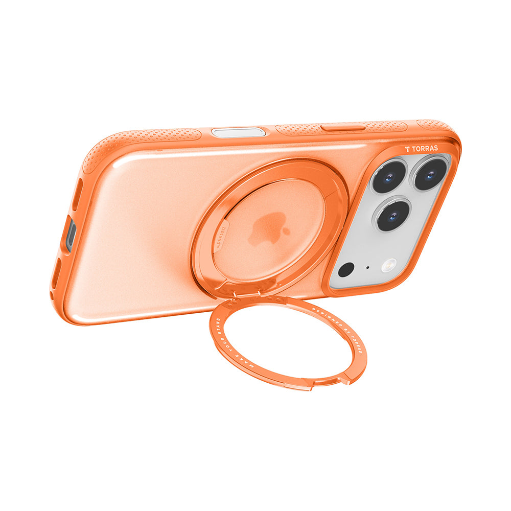 Housse MagSafe pour Apple iPhone 17 Pro Max, Torras, Ostand R Fitness, Orange