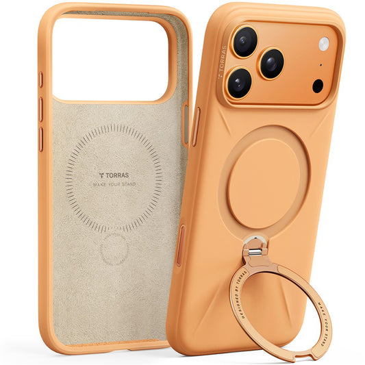 MagSafe Case for Apple iPhone 17 Pro Max, Torras, QPRO Silicone, Orange