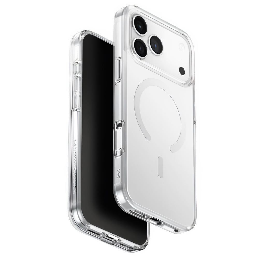 MagSafe Hülle für Apple iPhone 17 Pro Max, UNIQ, Clario MagClick, Transparent