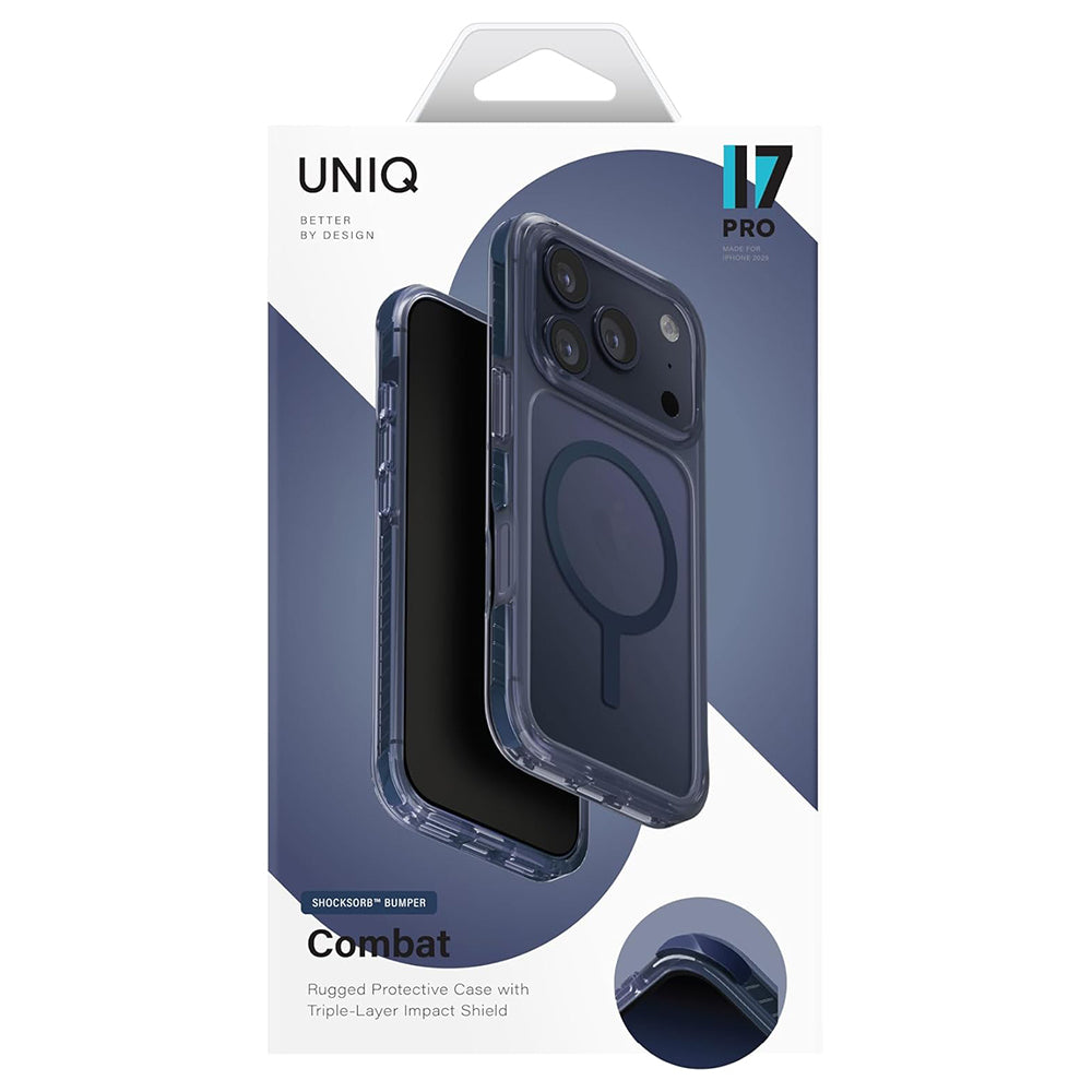 Coque MagSafe pour Apple iPhone 17 Pro Max, UNIQ, Combat MagClick, Blanche