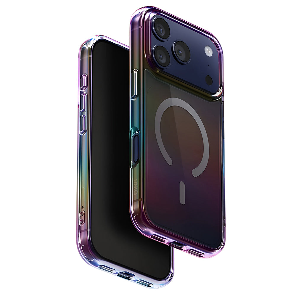 MagSafe Hülle für Apple iPhone 17 Pro Max, UNIQ, Iridescia MagClick, Aurora