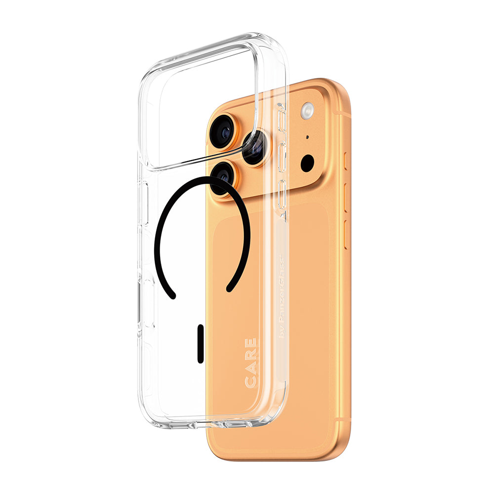 Coque MagSafe pour Apple iPhone 17 Pro, PanzerGlass, Care Urban Explorer, Transparent Noir