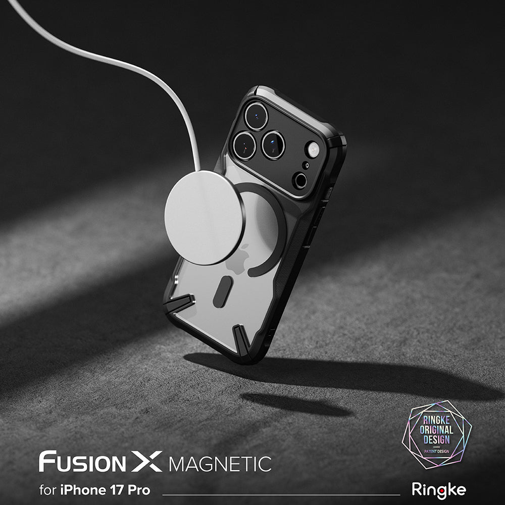 MagSafe Hülle für Apple iPhone 17 Pro, Ringke, Fusion X, Schwarz