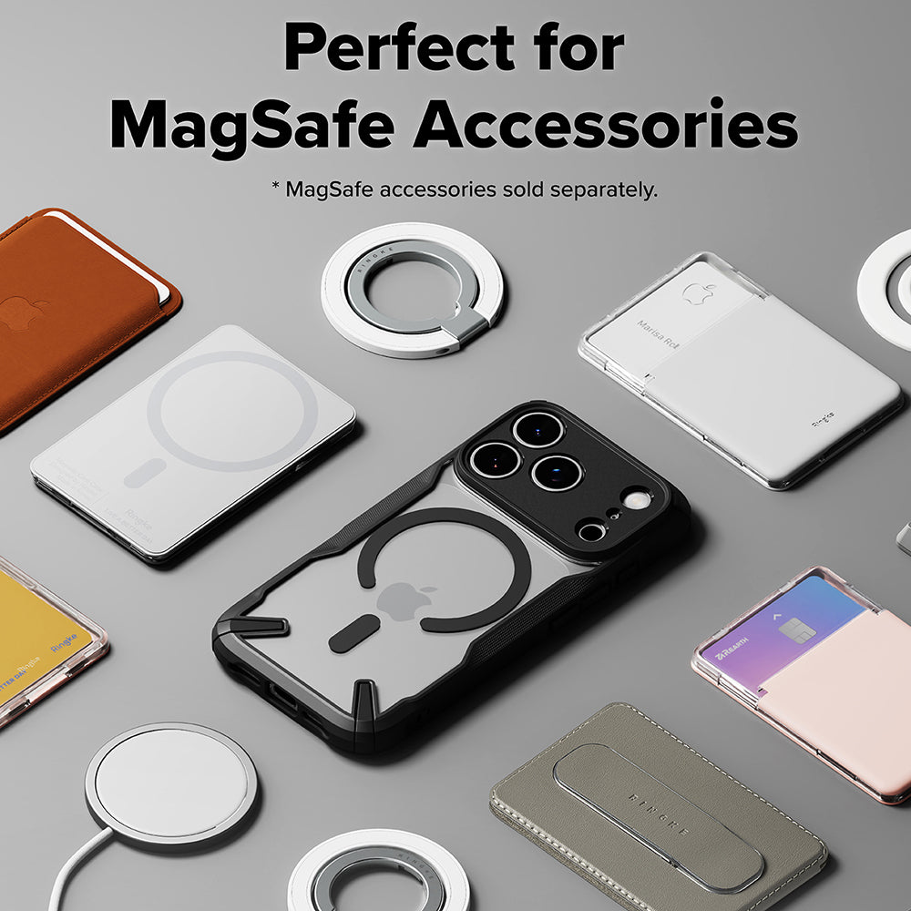 MagSafe Hülle für Apple iPhone 17 Pro, Ringke, Fusion X, Schwarz