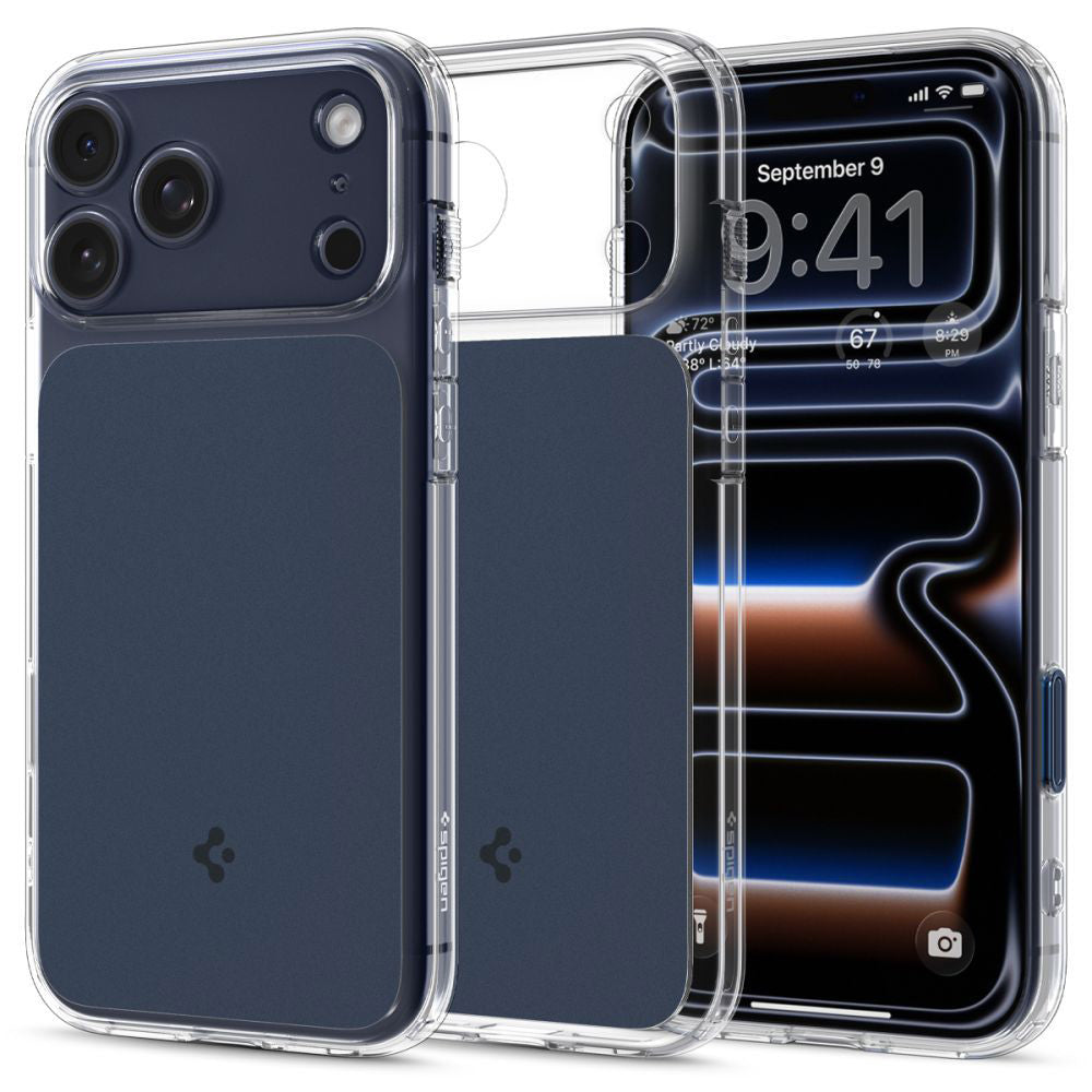 Coque MagSafe pour Apple iPhone 17 Pro, Spigen, Ultra Hybrid T, Bleu Mat ACS10476