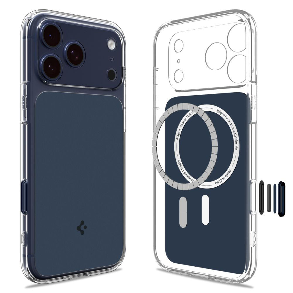 Coque MagSafe pour Apple iPhone 17 Pro, Spigen, Ultra Hybrid T, Bleu Mat ACS10476
