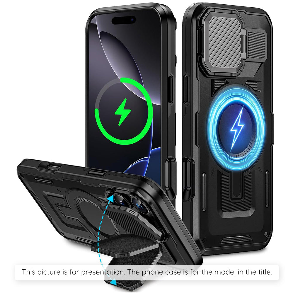 MagSafe Case for Apple iPhone 17 Pro, Techsuit, CamVault, Black