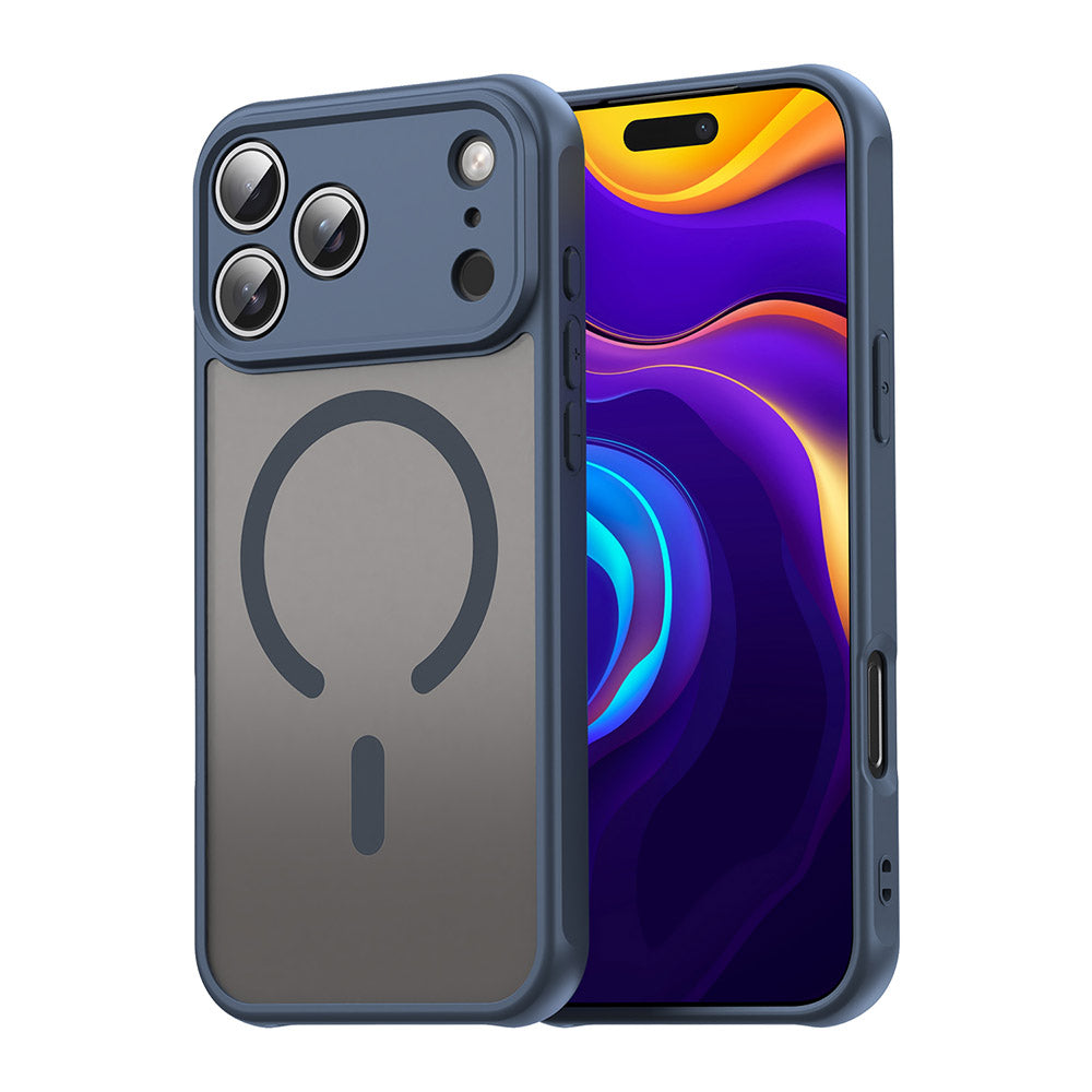 Housse MagSafe pour Apple iPhone 17 Pro, Techsuit, HaloFrost II, Bleu Marine