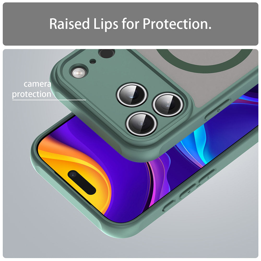 Coque MagSafe pour Apple iPhone 17 Pro, Techsuit, HaloFrost II, Vert