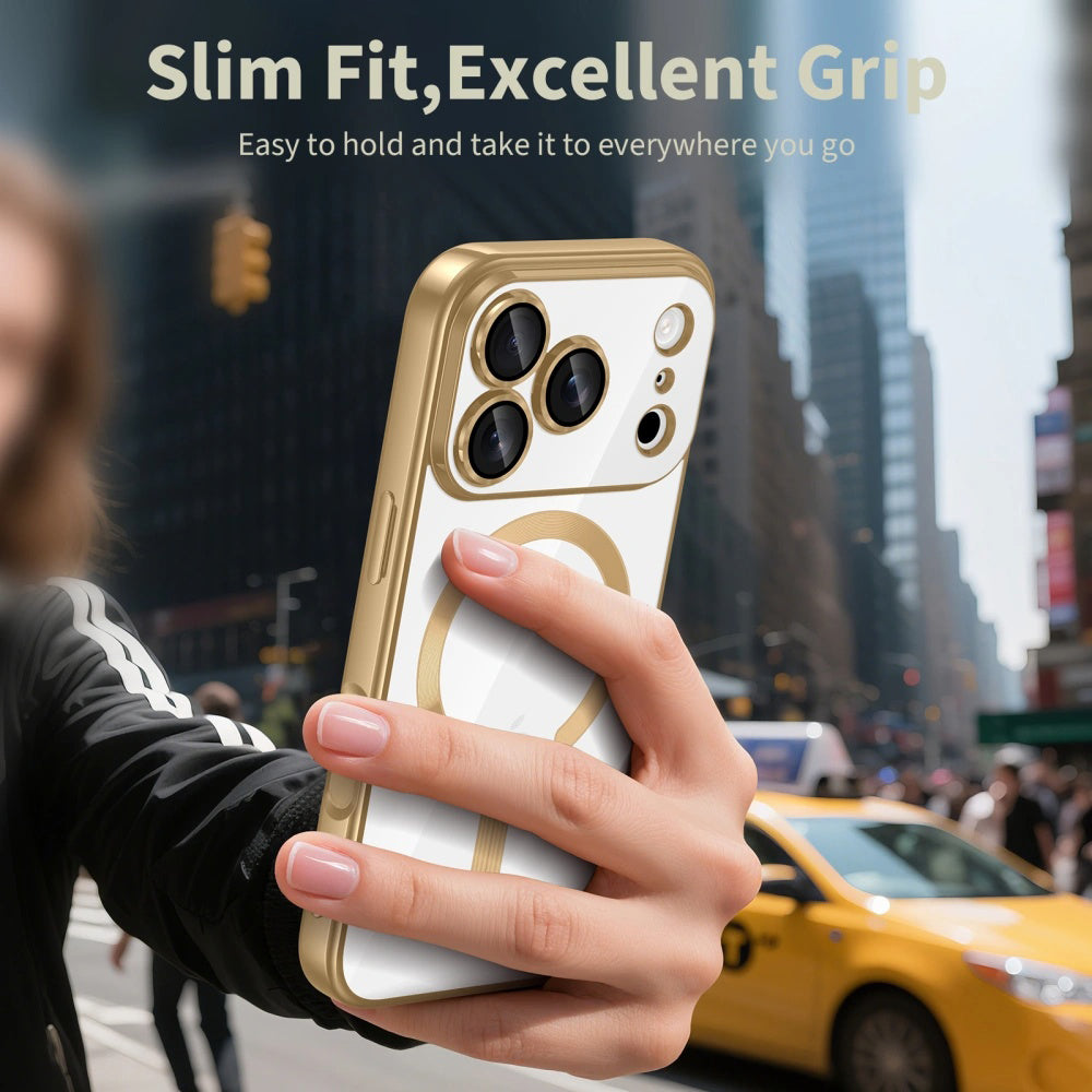 Étui MagSafe pour Apple iPhone 17 Pro, Techsuit, Luxury Crystal, Rose