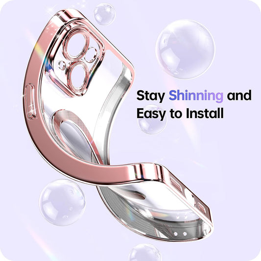 Coque MagSafe pour Apple iPhone 17 Pro, Techsuit, Luxury Glitter, Violet Clair