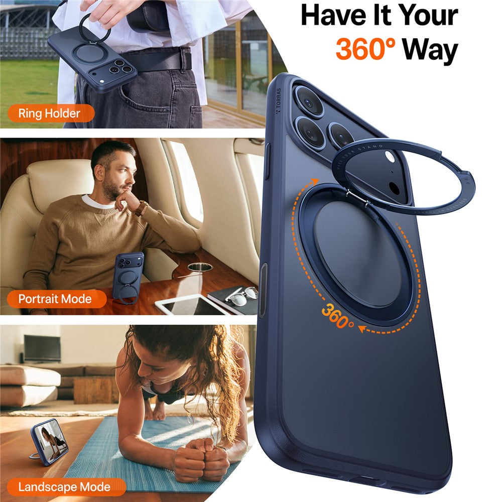 MagSafe Case for Apple iPhone 17 Pro, Torras, Ostand Pro, Navy Blue