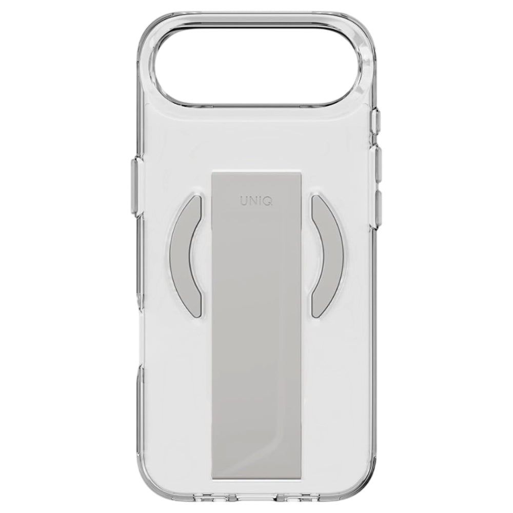 Coque MagSafe pour Apple iPhone 17 Pro, UNIQ, Heldro Air MagClick, Gris Transparent