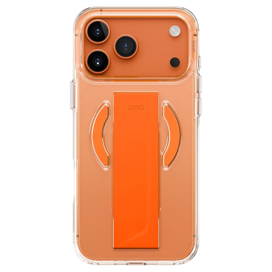 Coque MagSafe pour Apple iPhone 17 Pro, UNIQ, Heldro Air MagClick, Orange Transparente