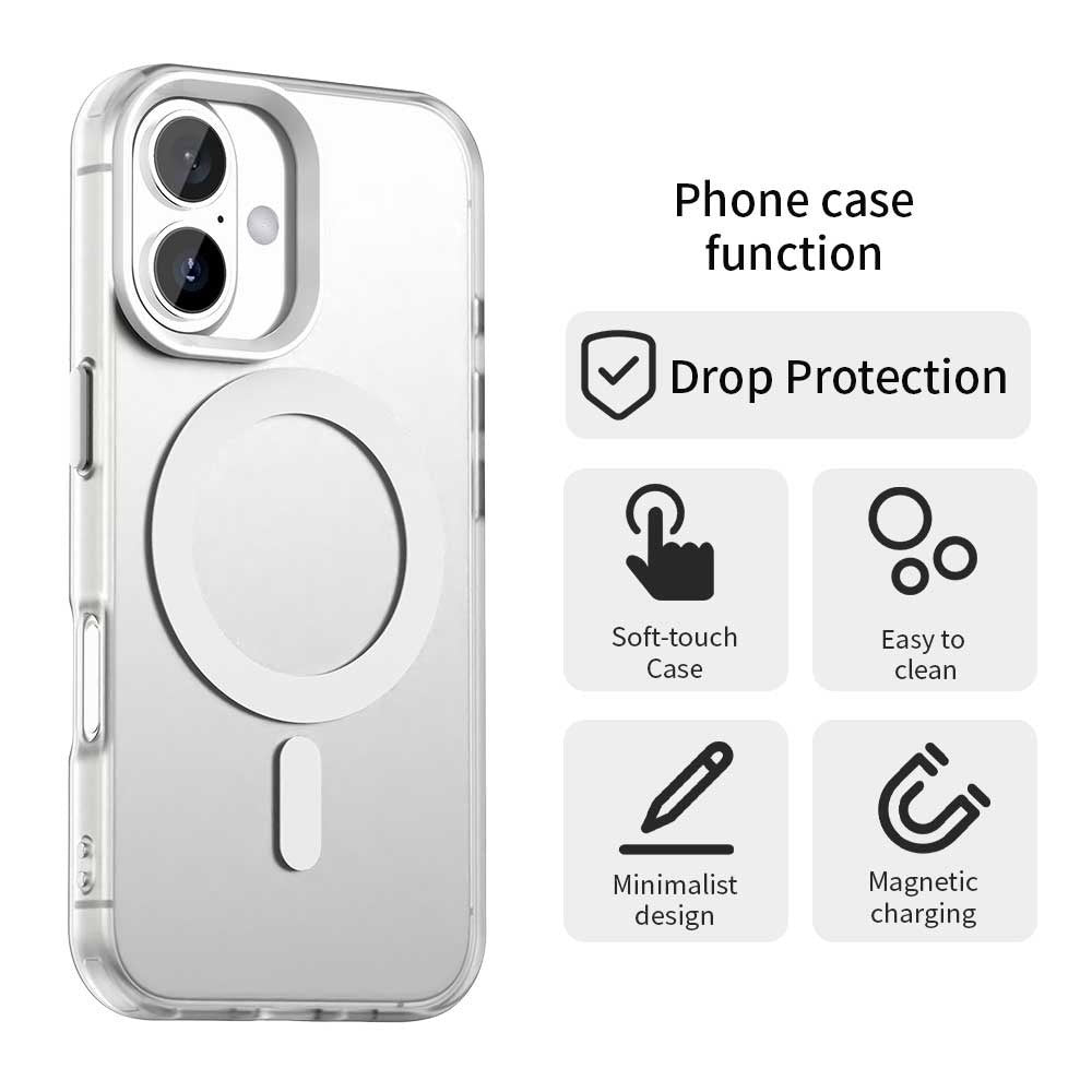 Coque MagSafe pour Apple iPhone 17, Techsuit, CandyCase, Blanche