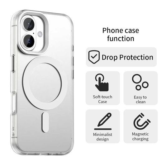 Coque MagSafe pour Apple iPhone 17, Techsuit, CandyCase, Blanche