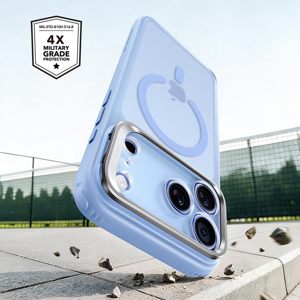 Coque MagSafe pour Apple iPhone 18 Pro / 17 Pro, ESR, Classic Hybrid Kickstand, Bleu Satiné