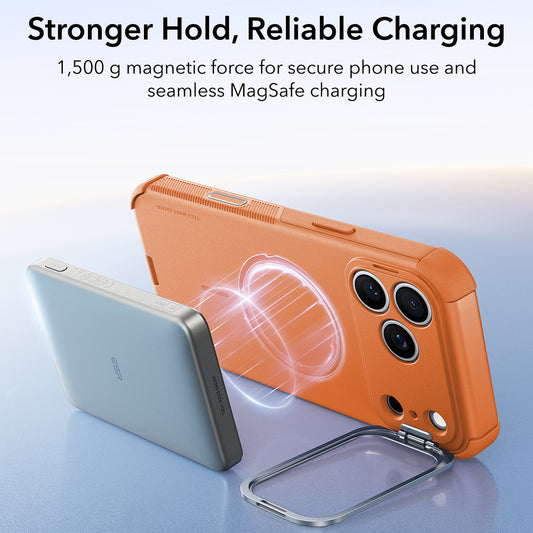 MagSafe-Hülle für Apple iPhone 18 Pro / 17 Pro, ESR, Cyber Armor Kickstand, Orange