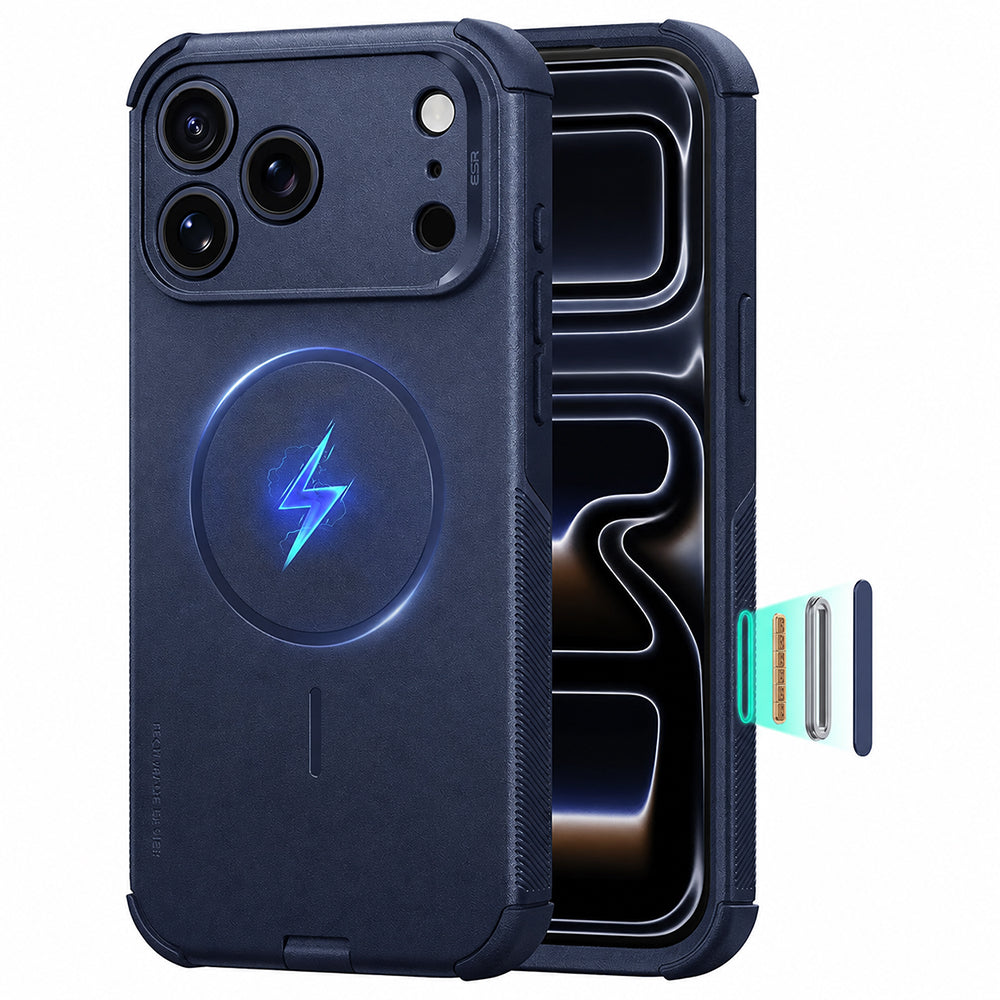 Coque MagSafe pour Apple iPhone 18 Pro / 17 Pro, ESR, Cyber, Bleu marine