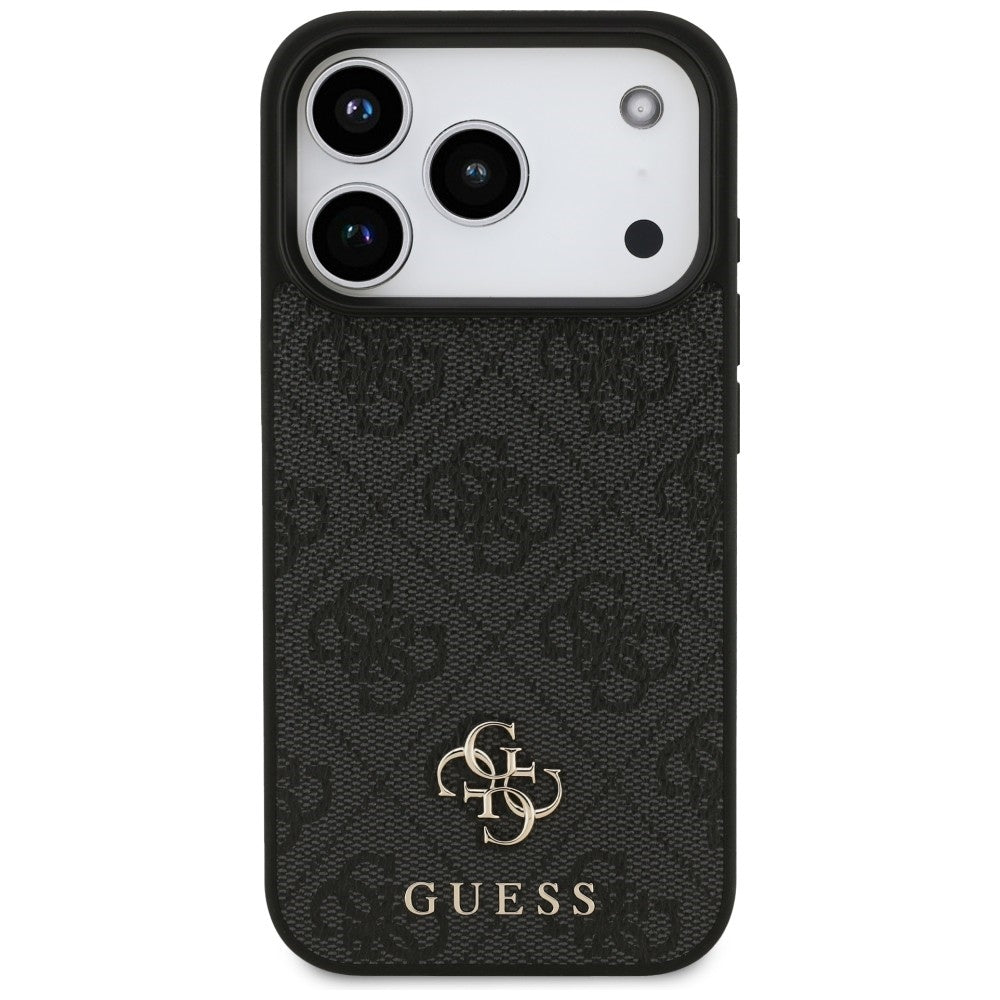 Coque MagSafe pour Apple iPhone 18 Pro / 17 Pro, Guess, Logo 4G Small and Classic, Noire