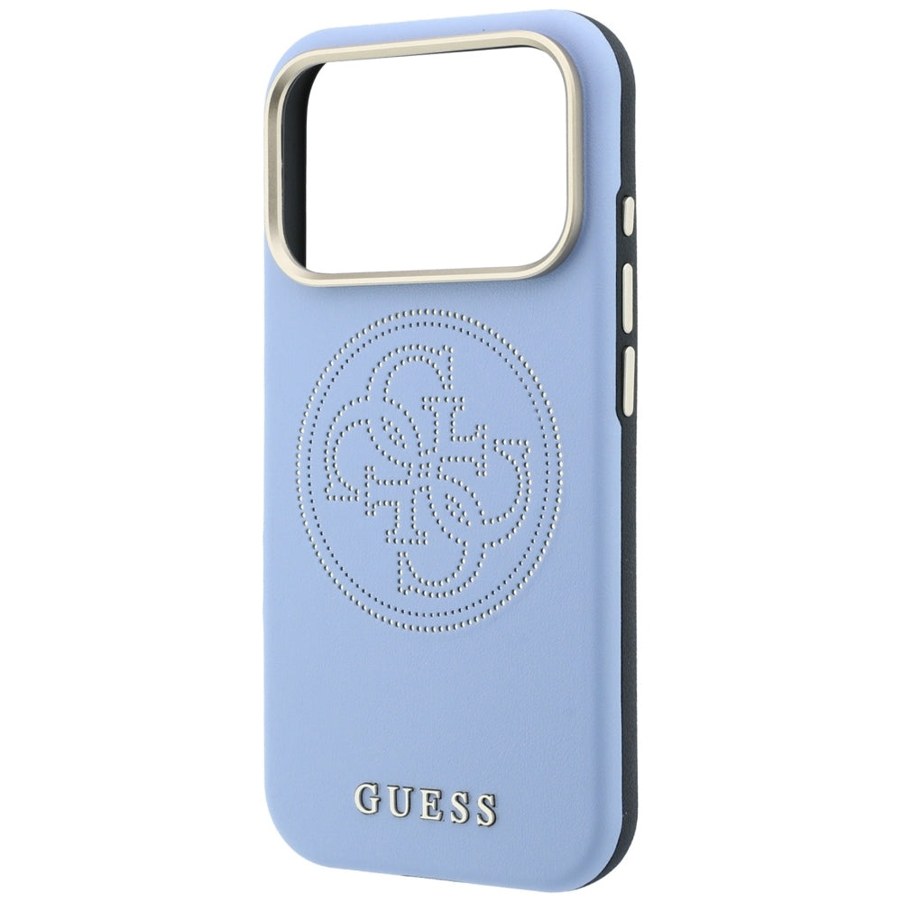 MagSafe-Hülle für Apple iPhone 18 Pro / 17 Pro, Guess, Perforated 4G, Blau