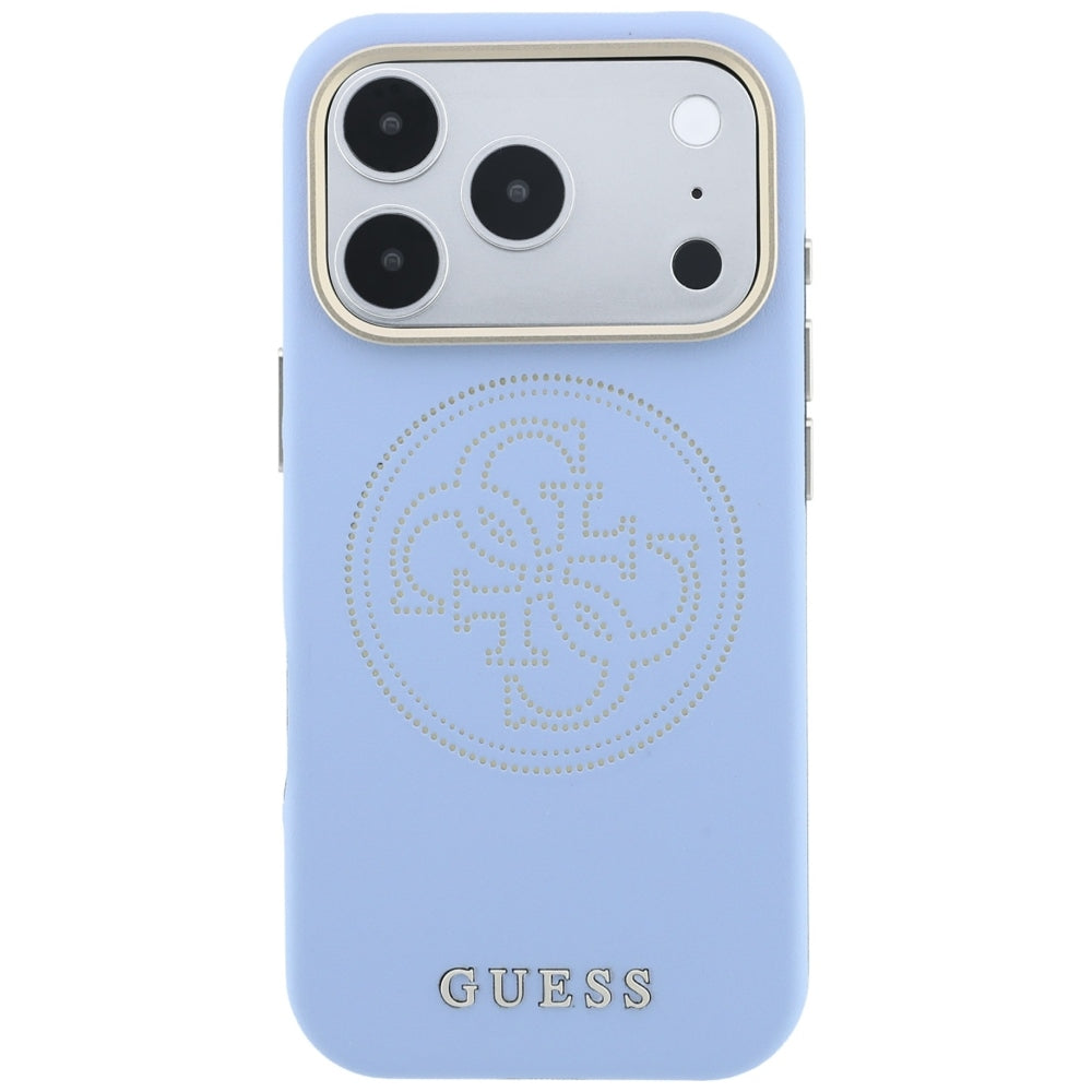 MagSafe-Hülle für Apple iPhone 18 Pro / 17 Pro, Guess, Perforated 4G, Blau