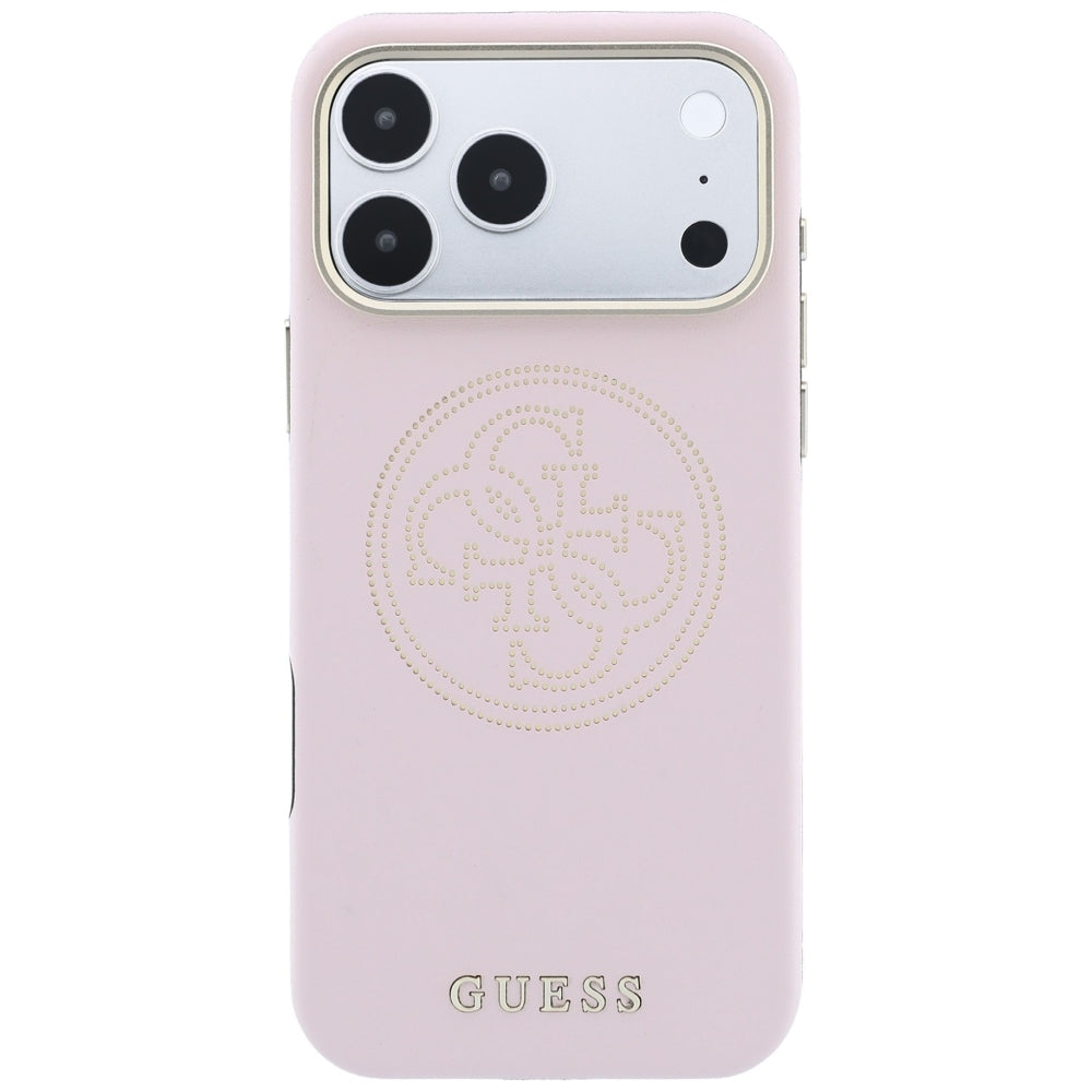MagSafe-Hülle für Apple iPhone 18 Pro / 17 Pro, Guess, Perforated 4G, Rosa