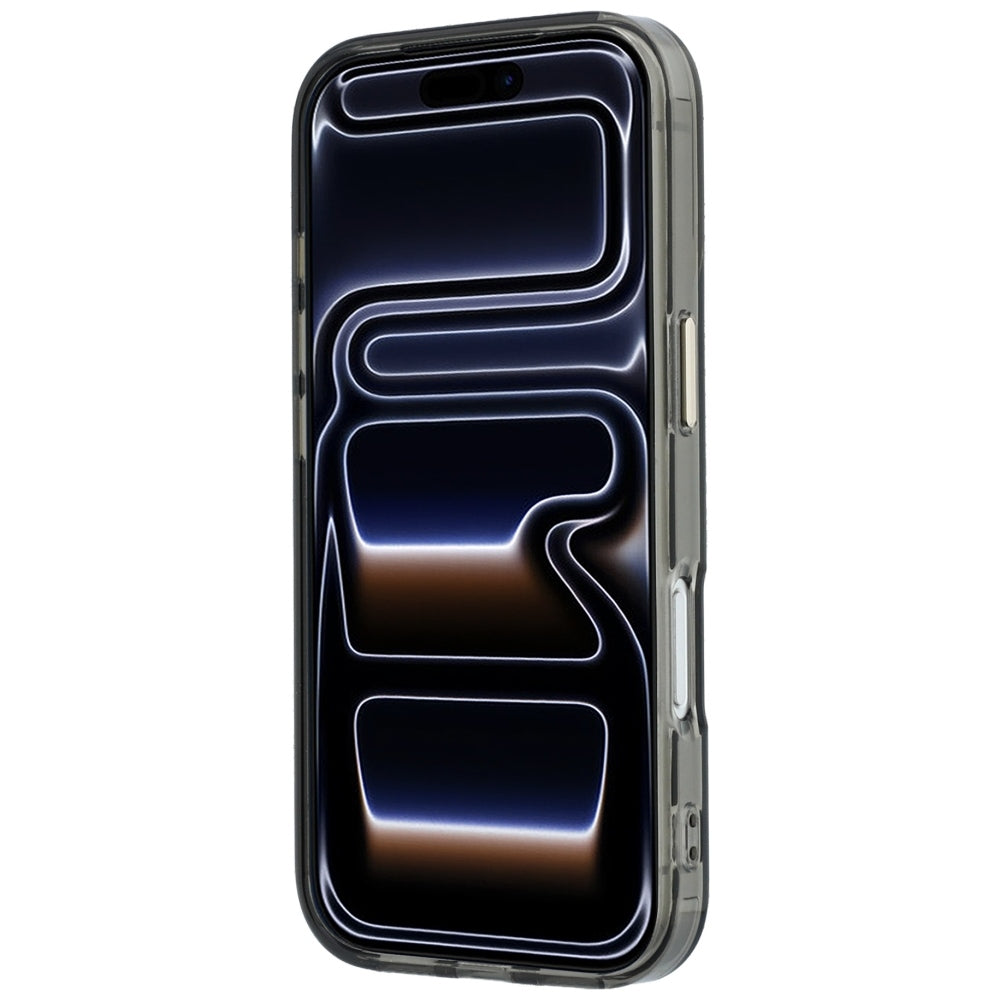 Coque MagSafe pour Apple iPhone 18 Pro / 17 Pro, Guess, Support Anneau Logo Métal Script, Noire