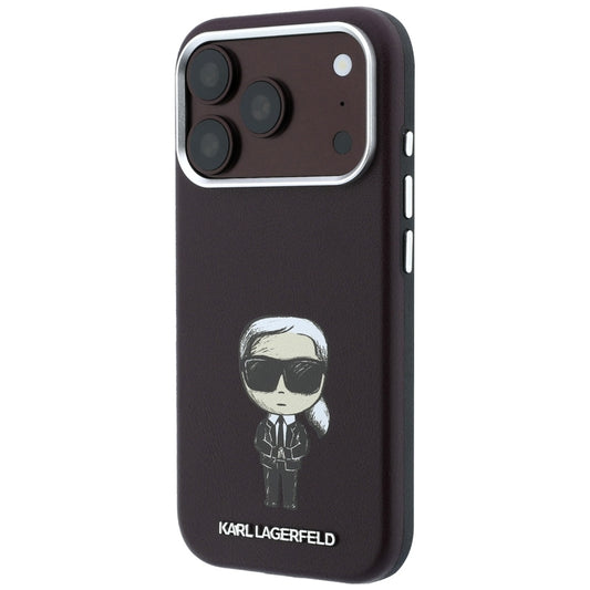 MagSafe-Hülle für Apple iPhone 18 Pro / 17 Pro, Karl Lagerfeld, Ikonik Sketch, Weinrot