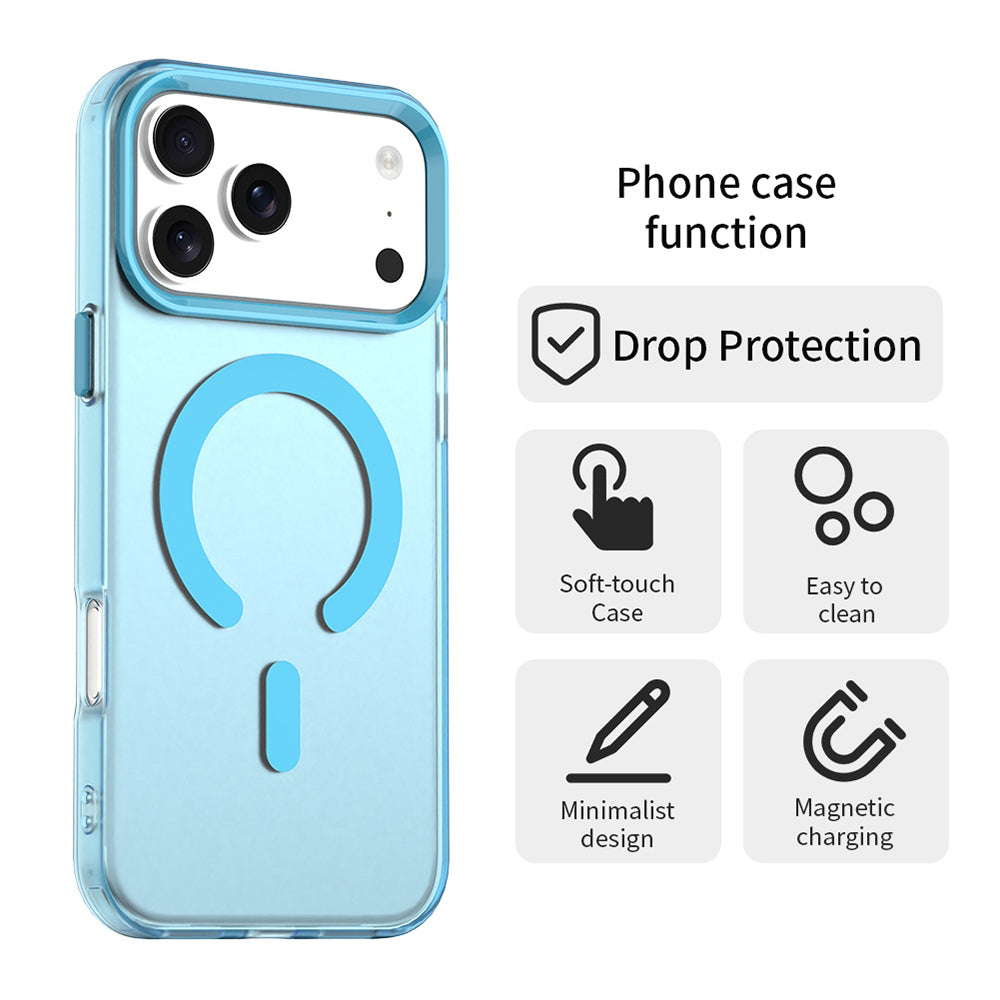 Coque MagSafe pour Apple iPhone 18 Pro / 17 Pro, Techsuit, CandyCase, Bleue