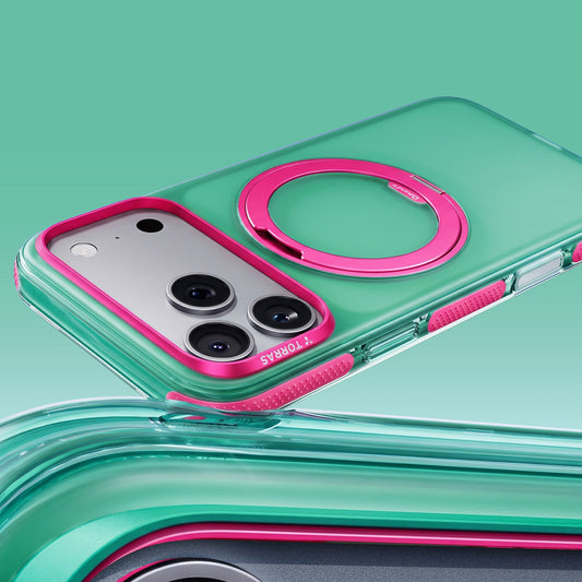 Coque MagSafe pour Apple iPhone 18 Pro / 17 Pro, Torras, Ostand O3 Hue, Vert