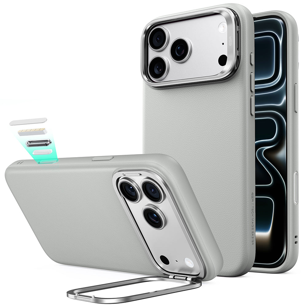 MagSafe-Hülle für Apple iPhone 18 Pro Max / 17 Pro Max, ESR, Atelier mit Ständer, Grau